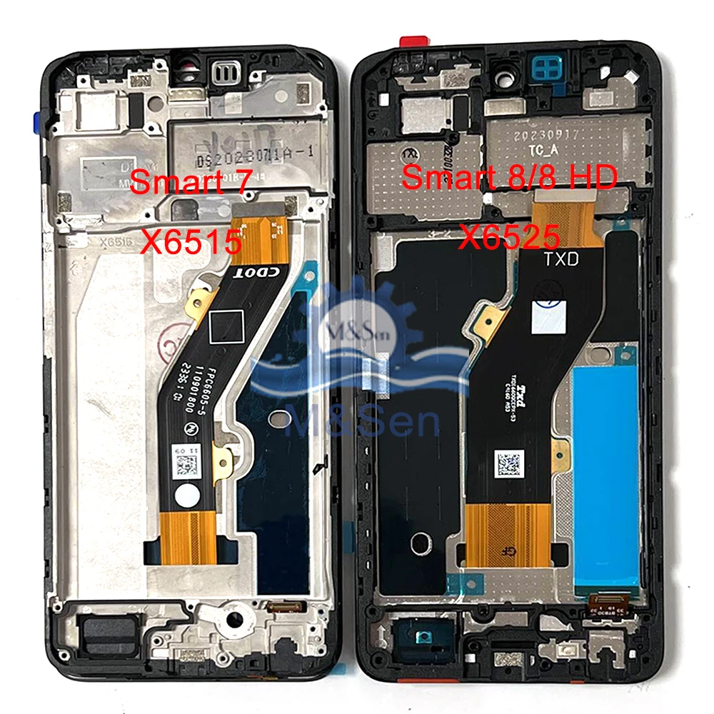 Tested For Infinix Smart 7 X6515 LCD Smart 7 HD X6516 Display Screen Frame Touch Panel For Infinix Smart 8 HD X6525 LCD Smart8