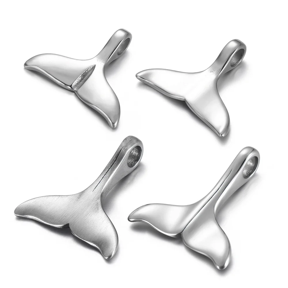 Stainless Steel Charms Fishtail Hole 5mm 4mm for Jewelry Making Accessories Bracelet Hook DIY Necklace Clasps Findings