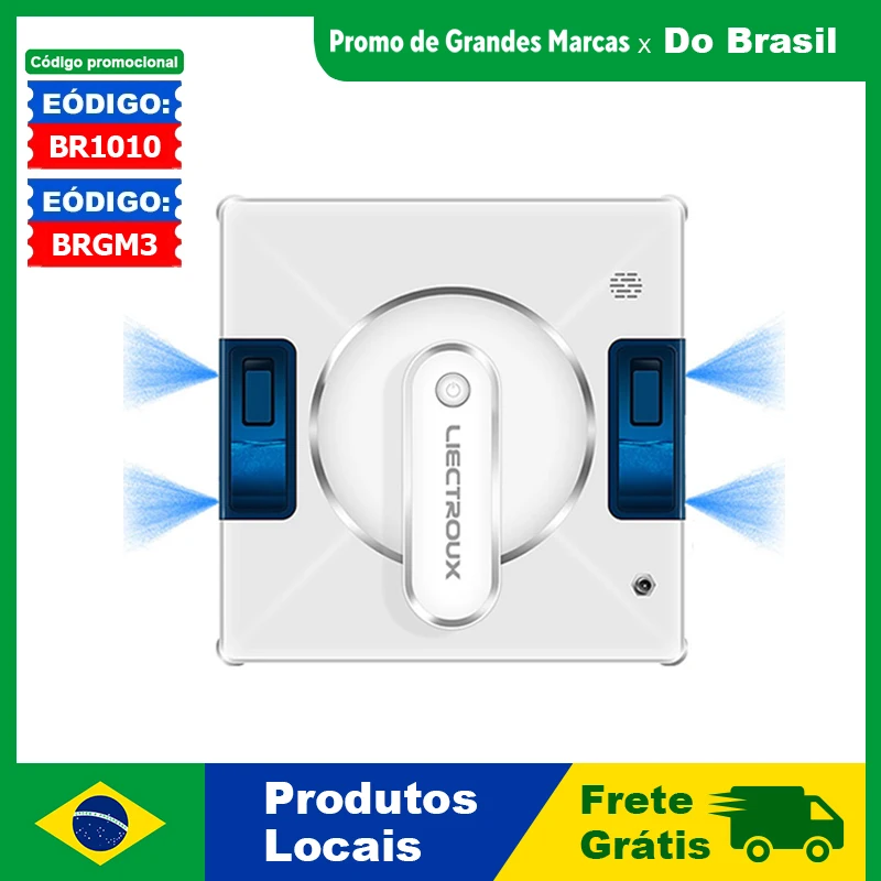 (code promo: BR1010)Robô de limpeza de janelas Liectroux/LILIN YW509,spray de água em 4 direções, Sensor a Laser,aspirador de pó robótico para janelas,Memória Inteligente,uso sem moldura,Controle por APP,avisos por voz