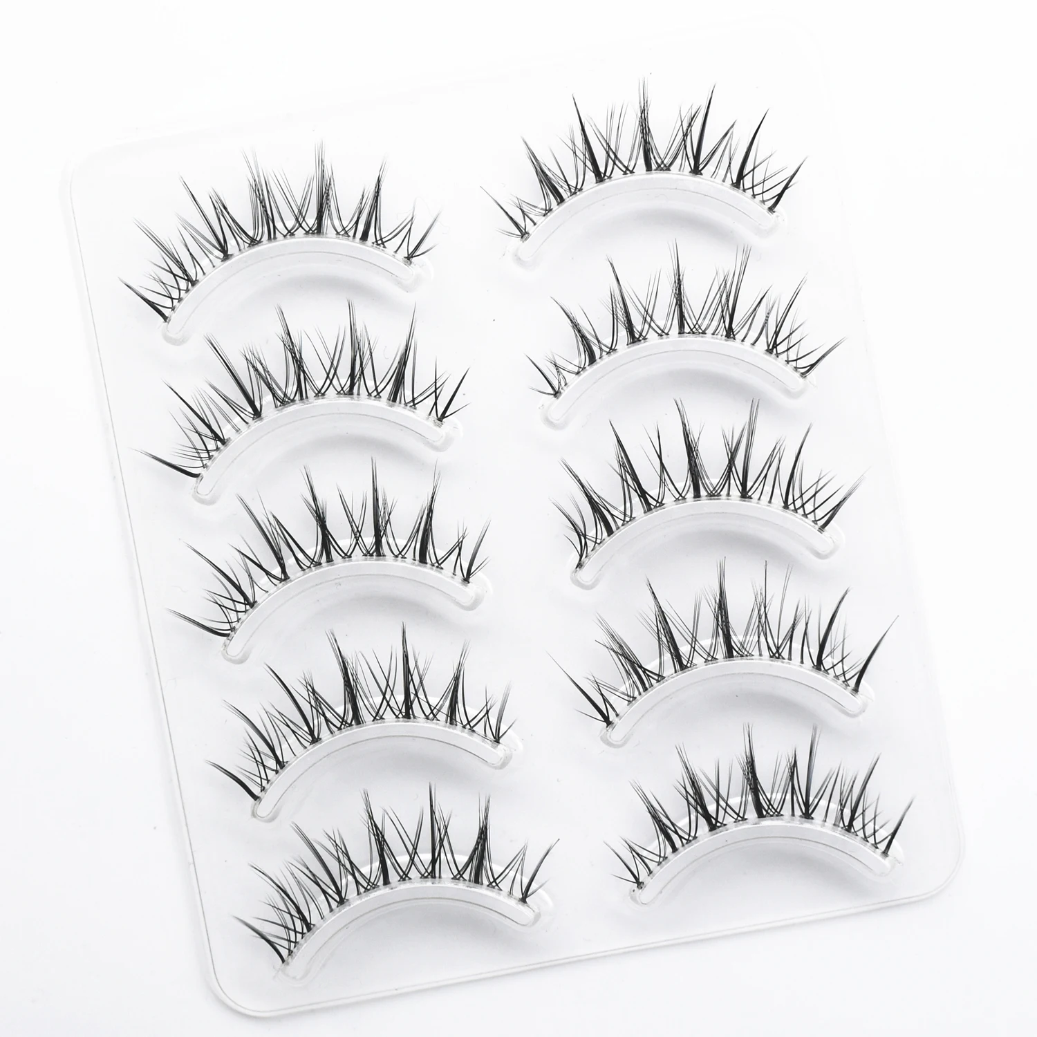 5 pares de pestañas de Manga suave Natural Cosplay pestañas postizas esponjosas maquillaje pestañas postizas Wispy pestañas postizas Maquiagem Lash