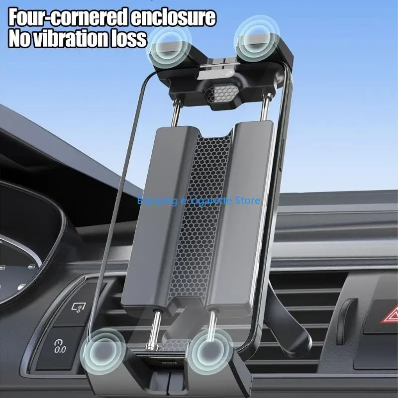Auto-Luftauslass-Telefonhalterung und großer Bildschirmhalter mit drehbarem Gelenk, seitlicher Klemmhalterung und – Detail 3