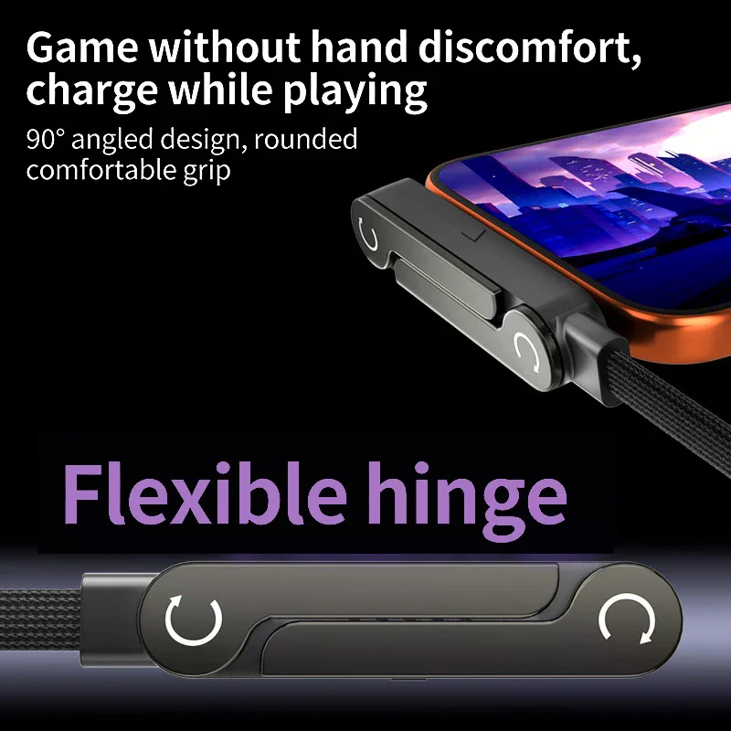 Multi-functional 240W PD Fast Charging Type C To Type C Cable USB C To Type C Cable With Foldable Stand Phone Holder