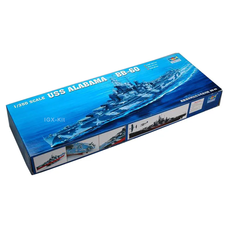 

Trumpeter 05307 1/350 USS Alabama BB-60 Battleship Military Ship Assembly Plastic Children Toy Handcraft Model Building Kit