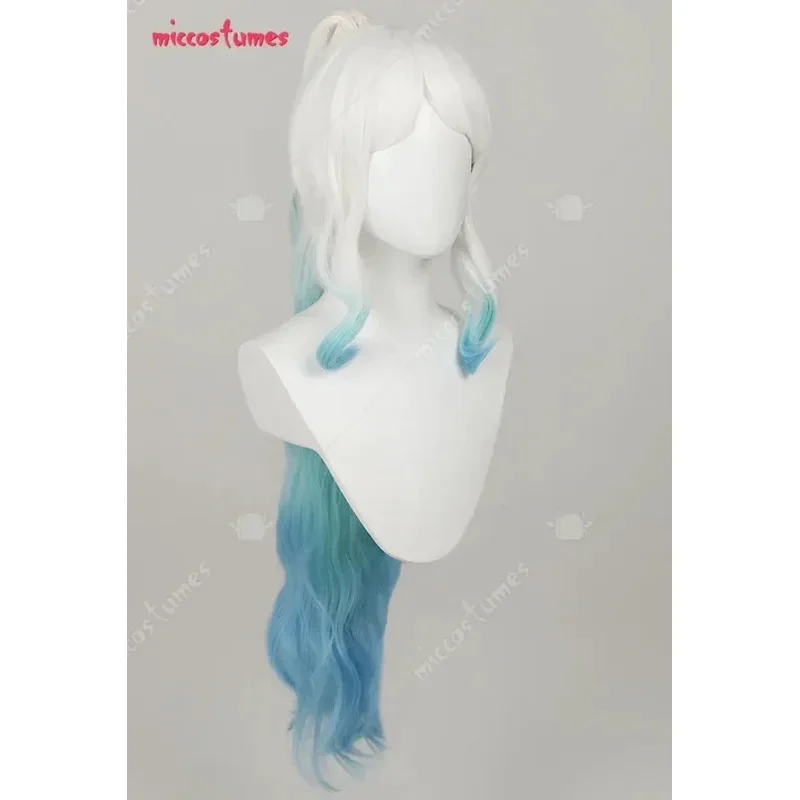 Miccostumes One Piece White Green Gradient Long Cosplay Wig