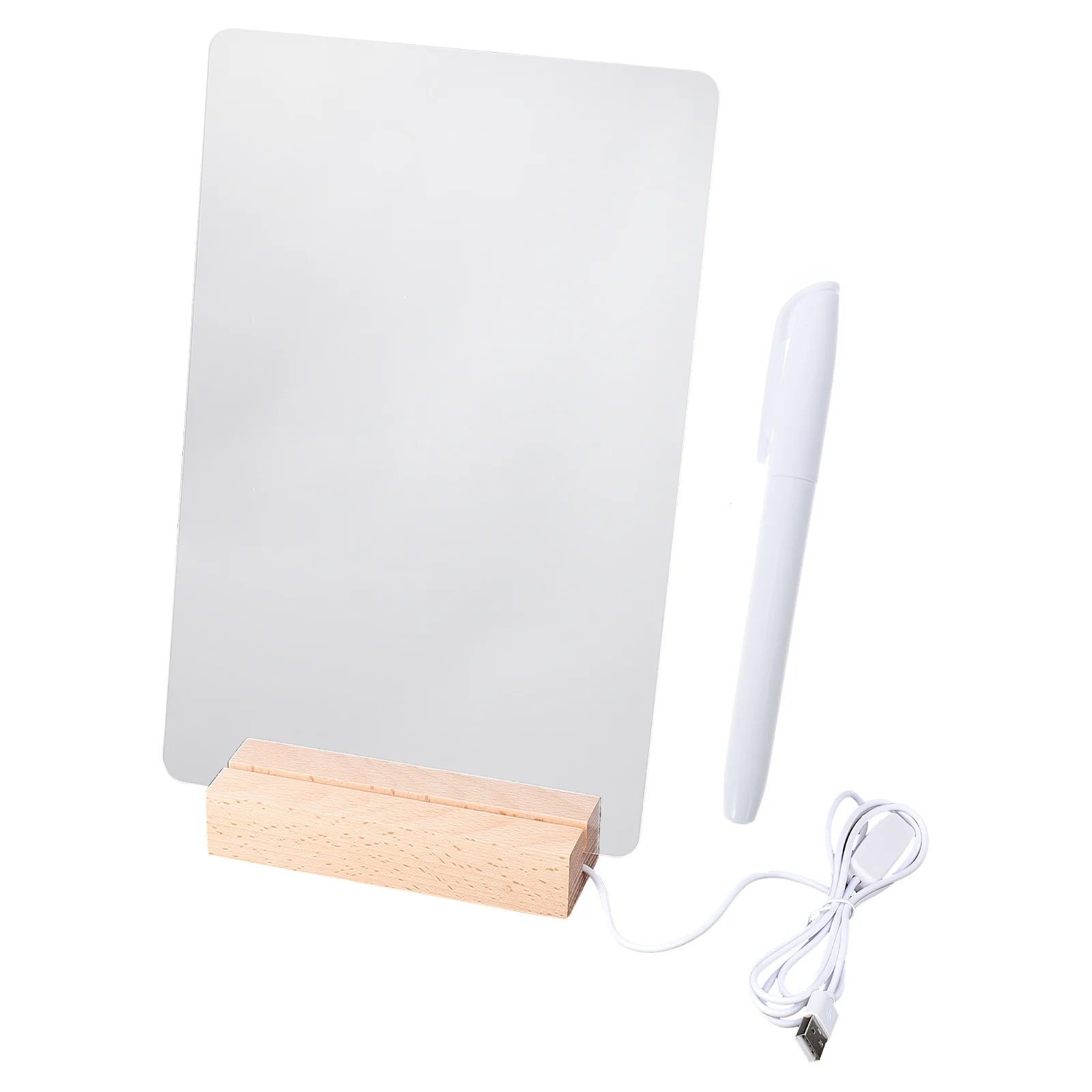 مجموعة واحدة من لوحة ملاحظات أكريليك قابلة للمسح لوحة رسائل مكتبية مضيئة للمنزل والمكتب الإبداعي لتزيين سطح المكتب #4