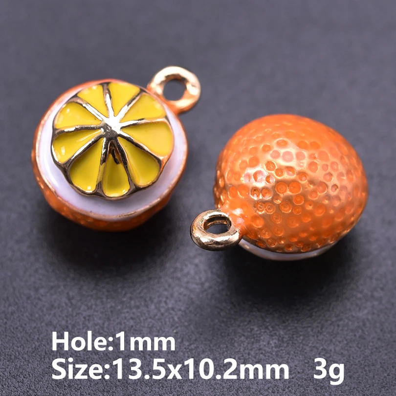 5pcs Cute Fruit Charm Pendants for DIY Jewellery Making