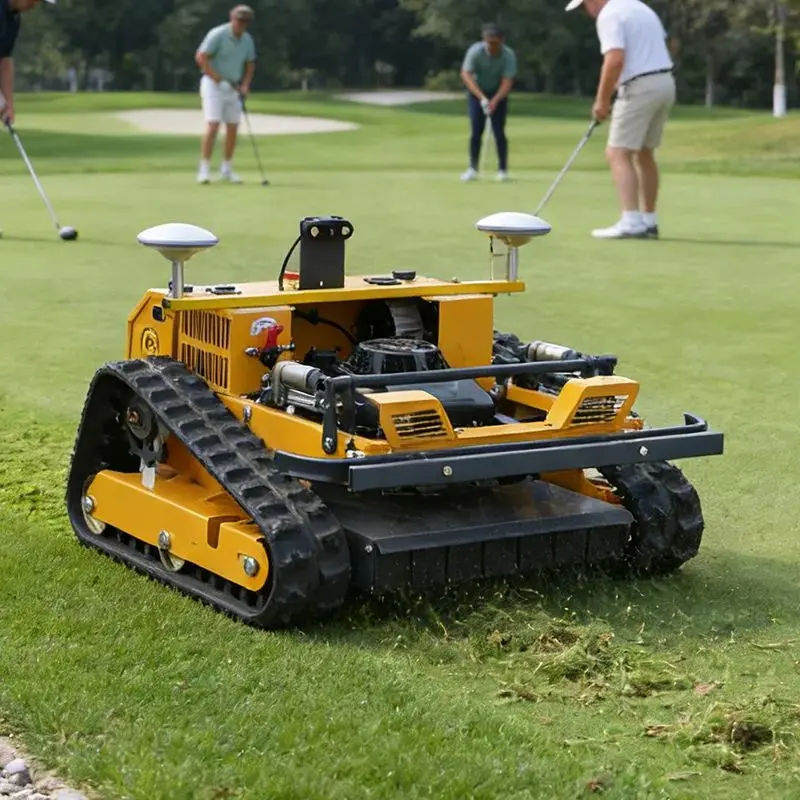 

Customized 2026 popular tracked remote-controlled lawn mower frees hands, courtyard garden fully automatic lawn mower