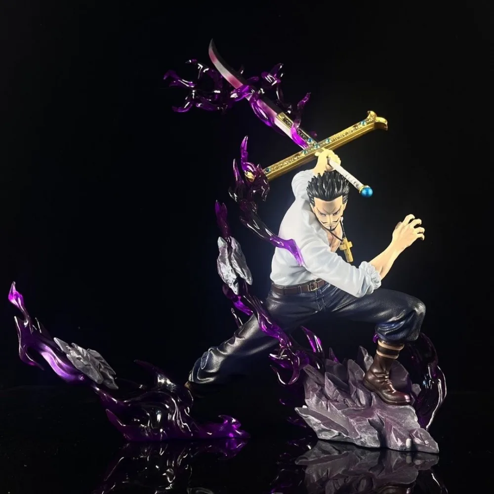 

One Piece Mihawk Hawkeye GK Anime Action Figure 35cm PVC Model Statue Battle Ver Collectible Desk Car Decoration Toy Fans Gift