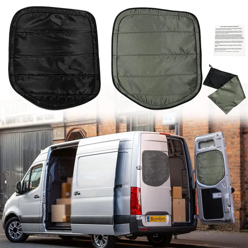 

Car Windows Covers For Mercedes-Benz Sprinter Cargo Van 2019+ Insulated Blackout Rear Door Covers Windows Covers One Pair