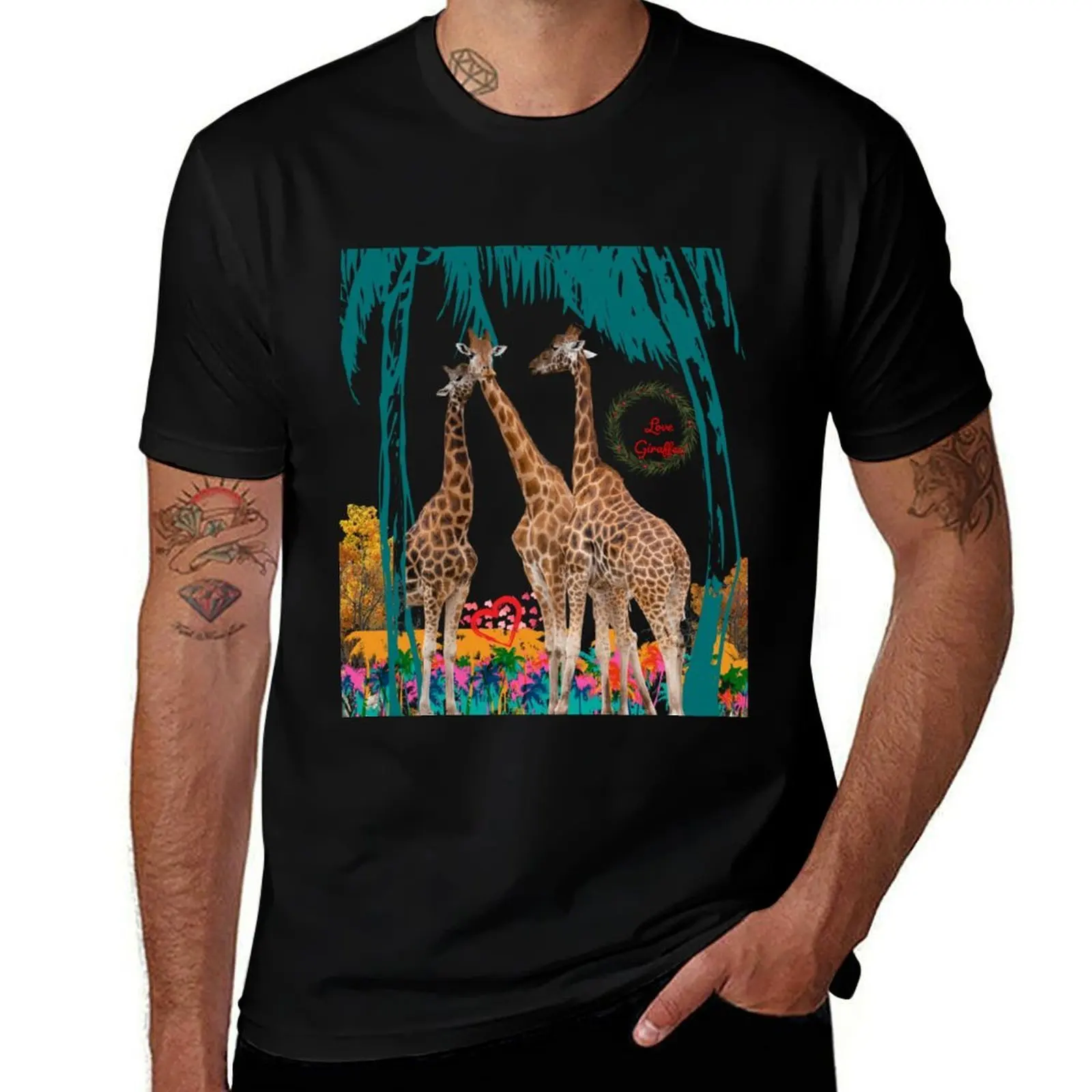 

African wildlife Giraffes T-Shirt shirts graphic Man t-shirt vintage anime shirt essential t shirt Men's t-shirt