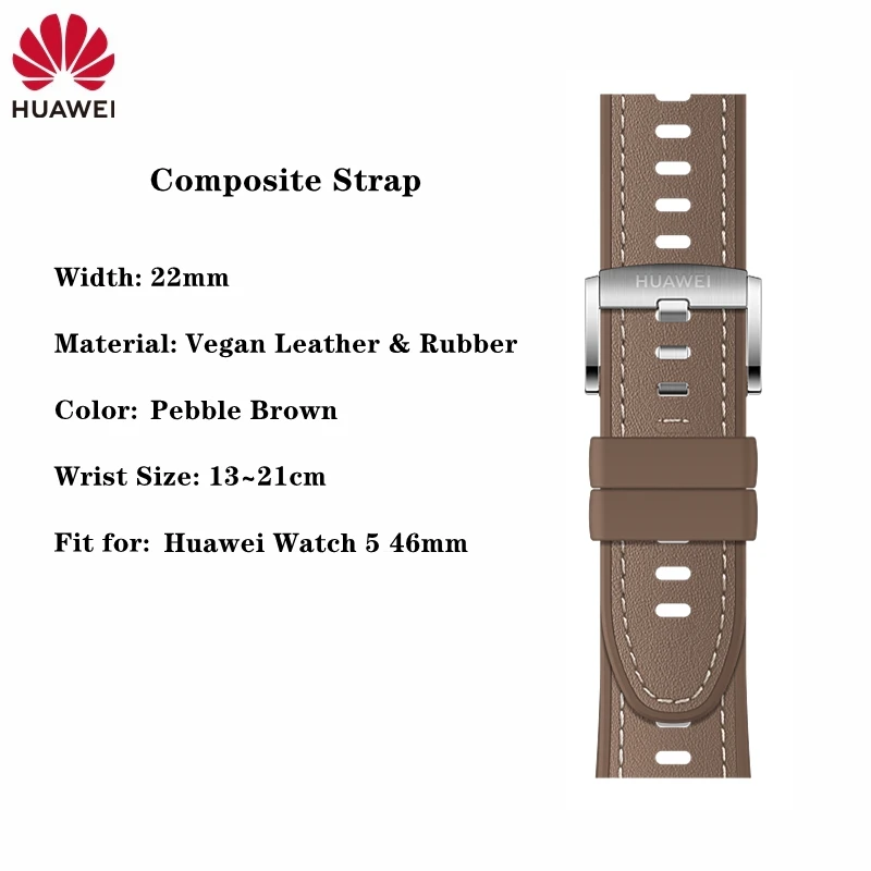 Original Huawei Watch 5 Vegan Leather Fluoroelastomer Composite