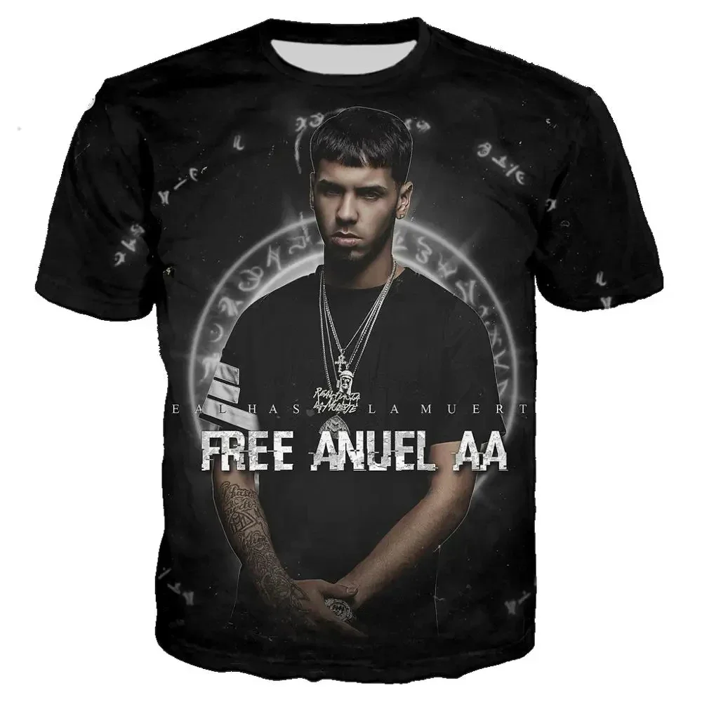 

Rock Anuel Aa 3D Printed Summer Men'S O-Neck T-Shirt Casual Short-Sleeved Oversized T-Shirt Fashion T Shirt Top Men'S Clothing