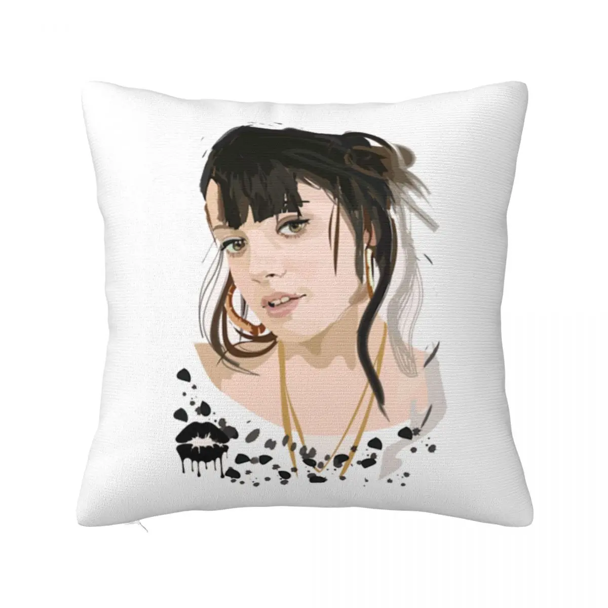 Lily Allen Square Pillowcase Pillow Cover Cushion Zip Decorative Comfort Throw Pillow for Home Bedroom