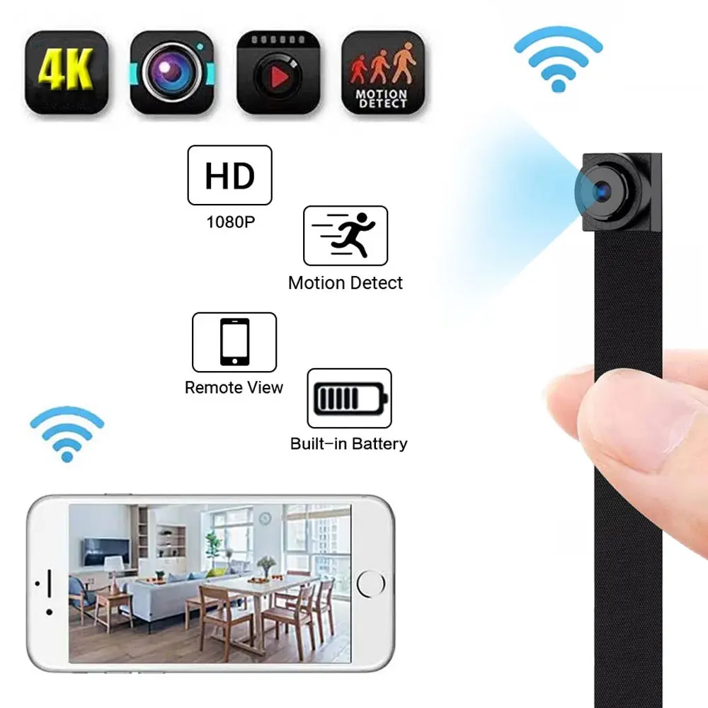 

1080P HD WIFI Cameras- Motion Detection, SD Card Storage, loop recording，App supports iOS and Android,