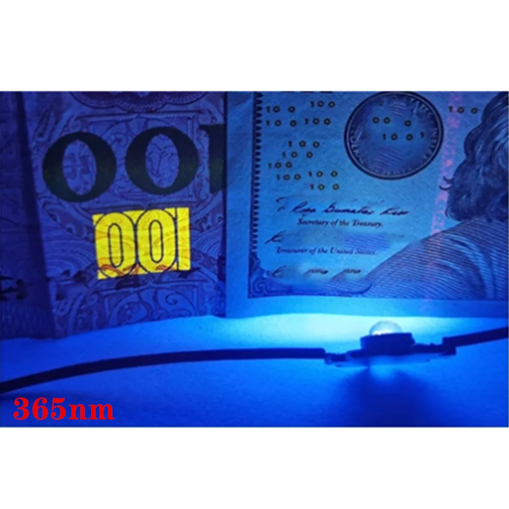 3W UV LED  light bulb chip 365nm vertical 375nm 380nm 385nm 395nm 400nm 405nm 410nm 420nm 3W high-power lamp
