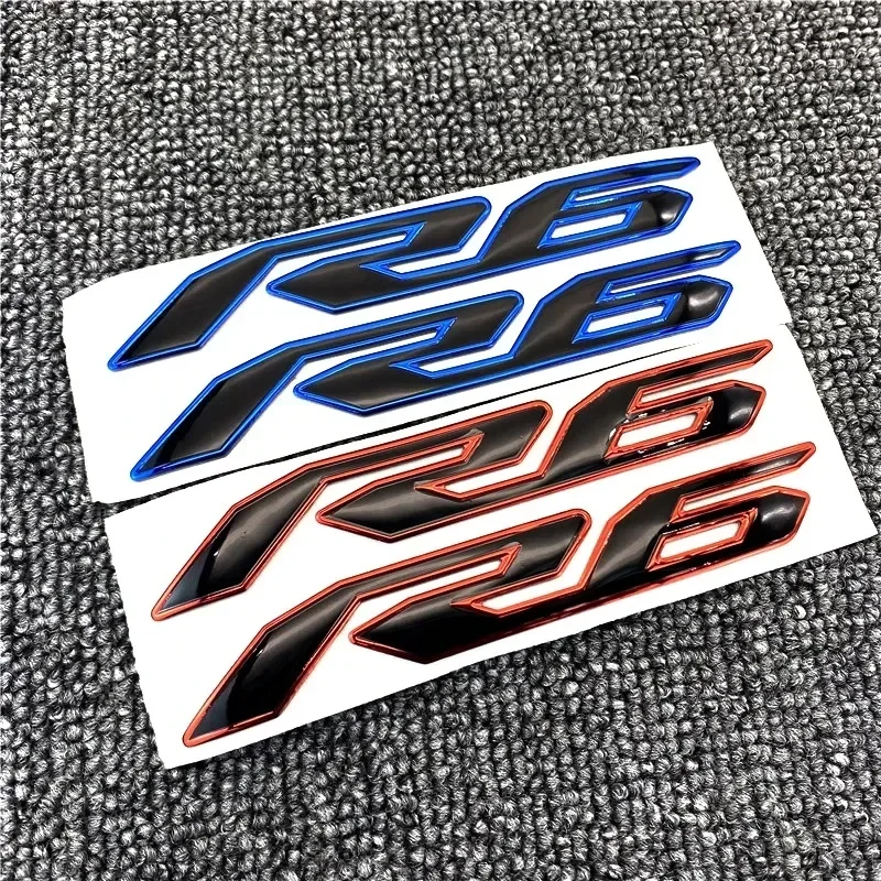 2X 3D Motorcycle Body Side Tank Pad Motorbike Fairing Decals logo Label Emblem Stickers For YZF R1 R6 YZF600 1998-2015 2016-2019