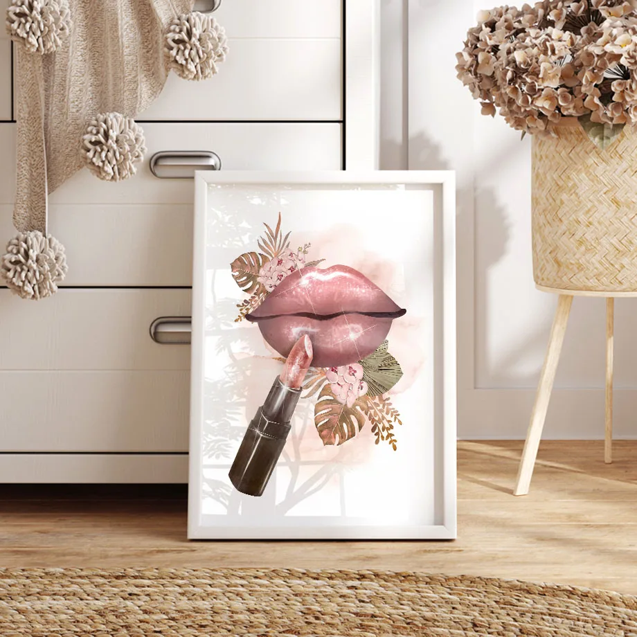 Fashion Creative Makeup Artwork Eyelash Eyebrow Nail Wall Art Canvas Painting Nordic Posters Prints Pictures Beauty Salon Decor