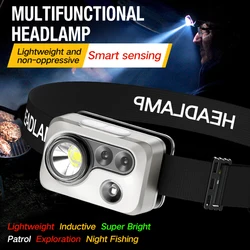 Strong bald head light, night fishing special charging mini induction light, super bright long-range shooting, long battery life