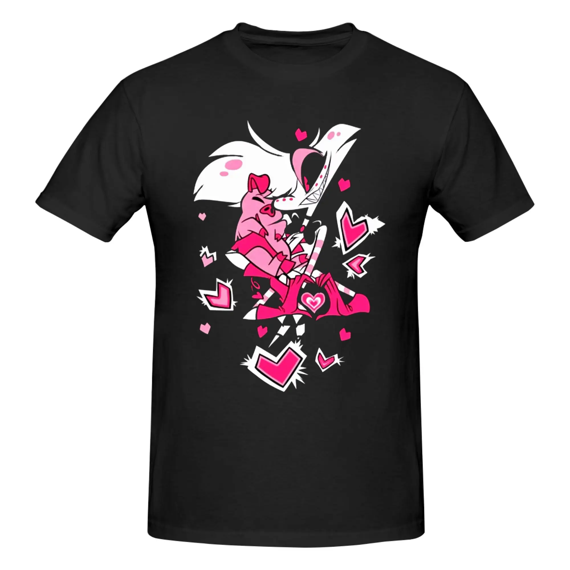 100% Cotton Creative Hazbins Hotels Cute Fat Nuggets T-Shirt Men's Oversized T Shirt Men O-Neck Summer Shirts Tops S-6XL