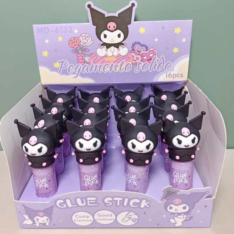 Sanrio Hello Kitty Solid Glue Cartoon Cute Kuromi My Melody DIY Handmade Rotating Solid Glue Student Stationery School Supplies