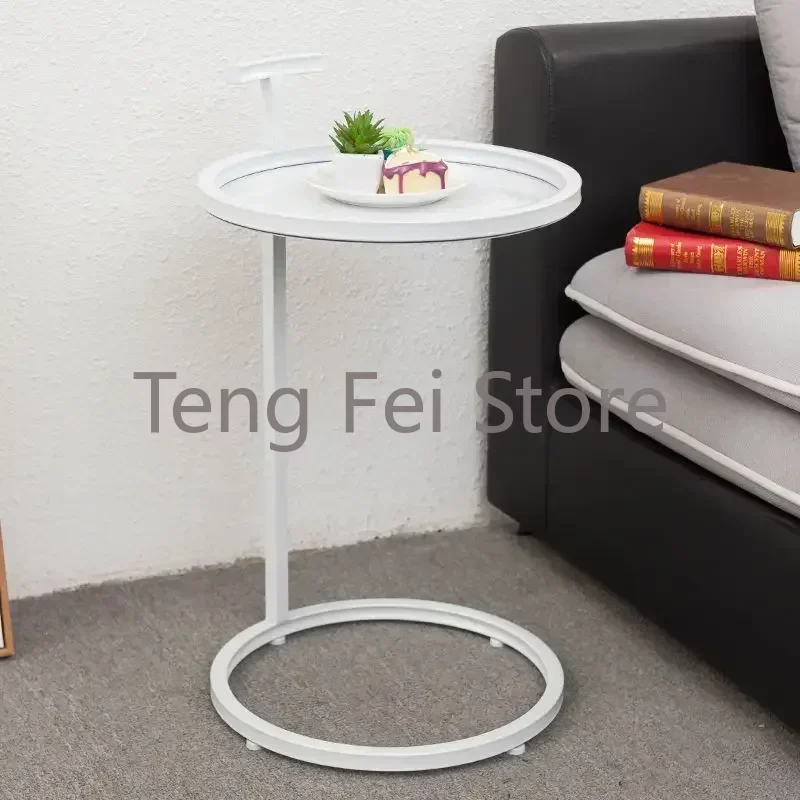 Nordic Sofa Side Coffee Table Living Room Simple Metal Small Coffee Table Round Corner Mesa De Centro Sala Home Furniture WZ