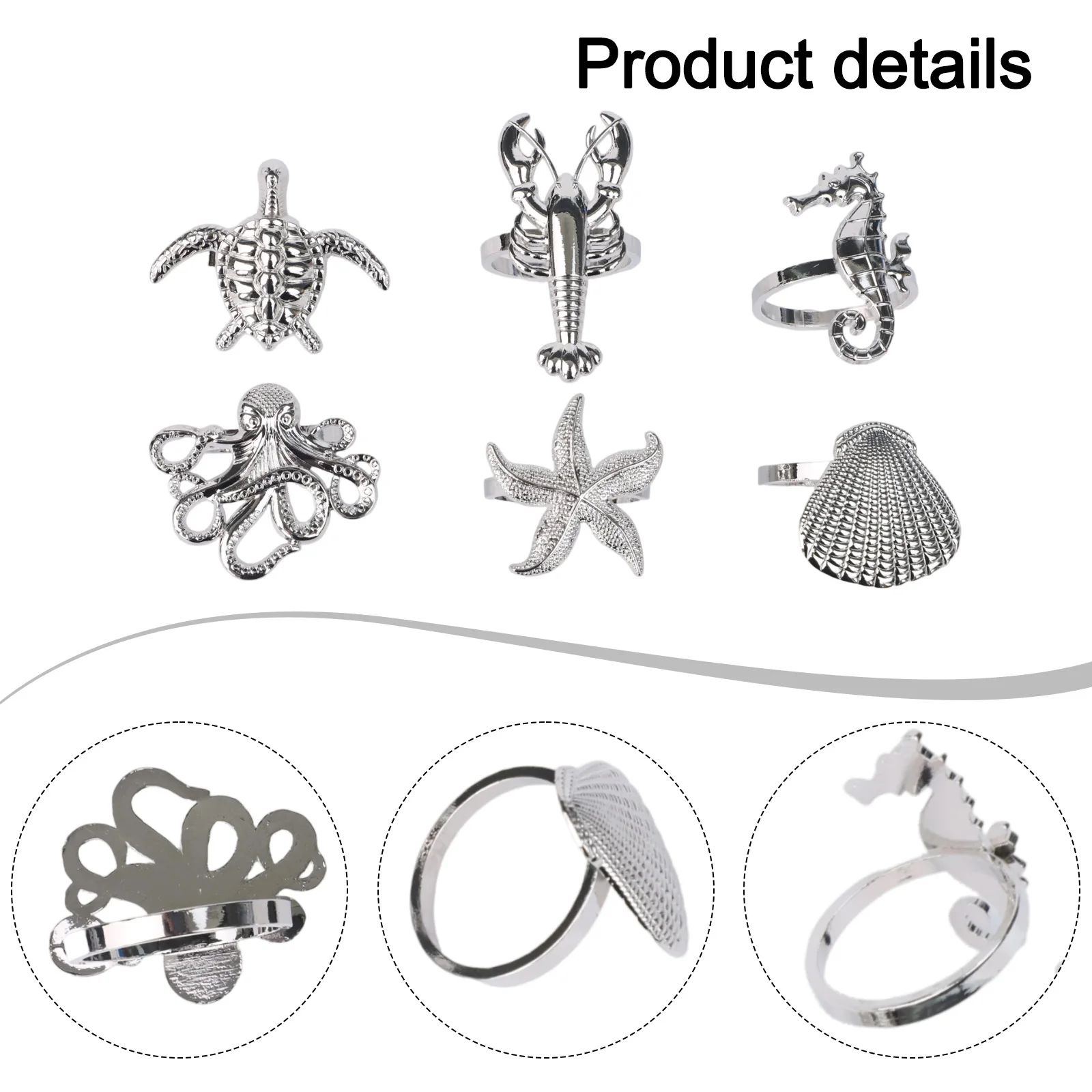 Banquet Decoration Marine Decor Metal Ornament Elegant Table Decor Sturdy Metal Construction Charming Table Aesthetic