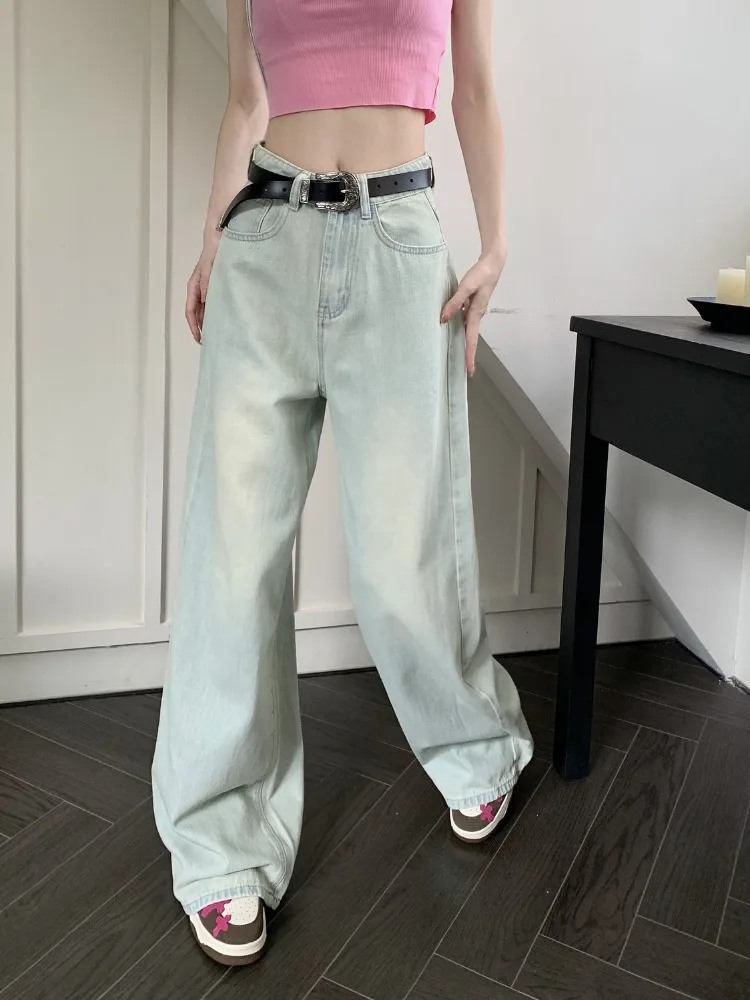 

Vintage Jeans Women Denim High Street Leisure Straight Retro Full Length Basic Trendy Empire All-match Classic Simple Harajuku