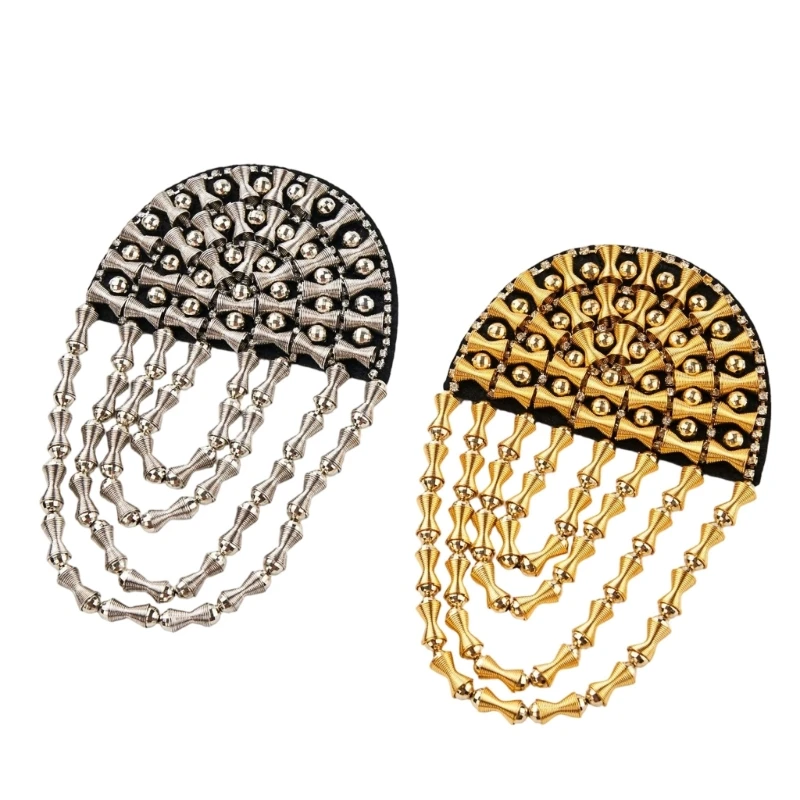 Quasten Epaulet Retro Pin Quasten Kette Epaulette Quasten Schulter Epaulet für Bühnenkostüme und Tanzaufführungen 3XUF – Detail 1
