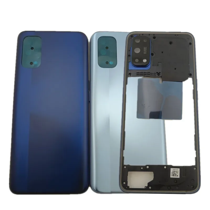 Full Housing Case Middle Frame Cover+Battery Back Cover Rear Cover+Camera Lens for Oppo Realme 7 Pro