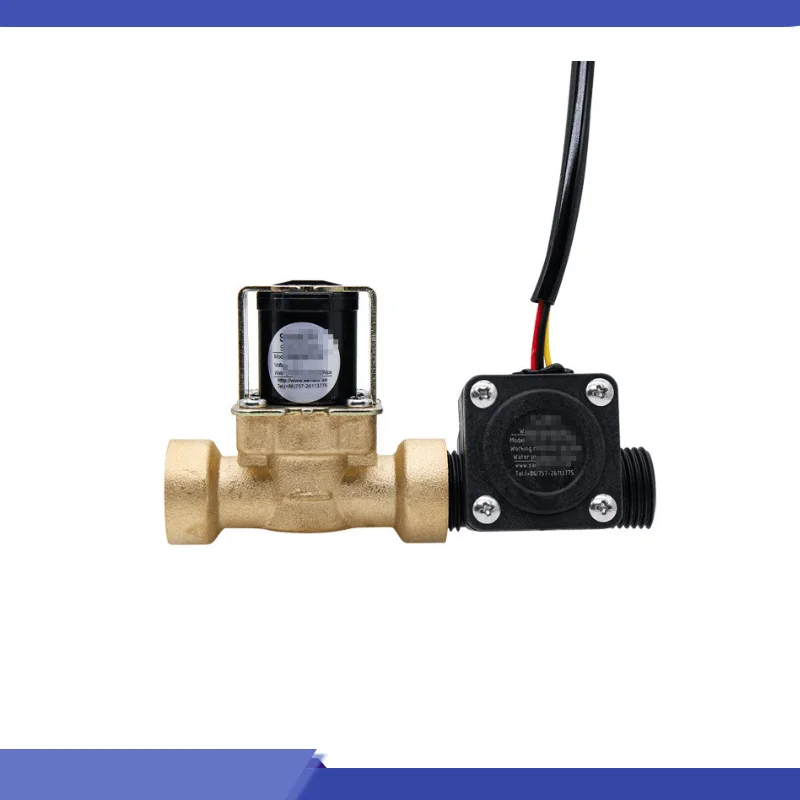 All Copper 4-point Solenoid Val, Water Flow SenSor, Hall Flow, Switch CirCulating