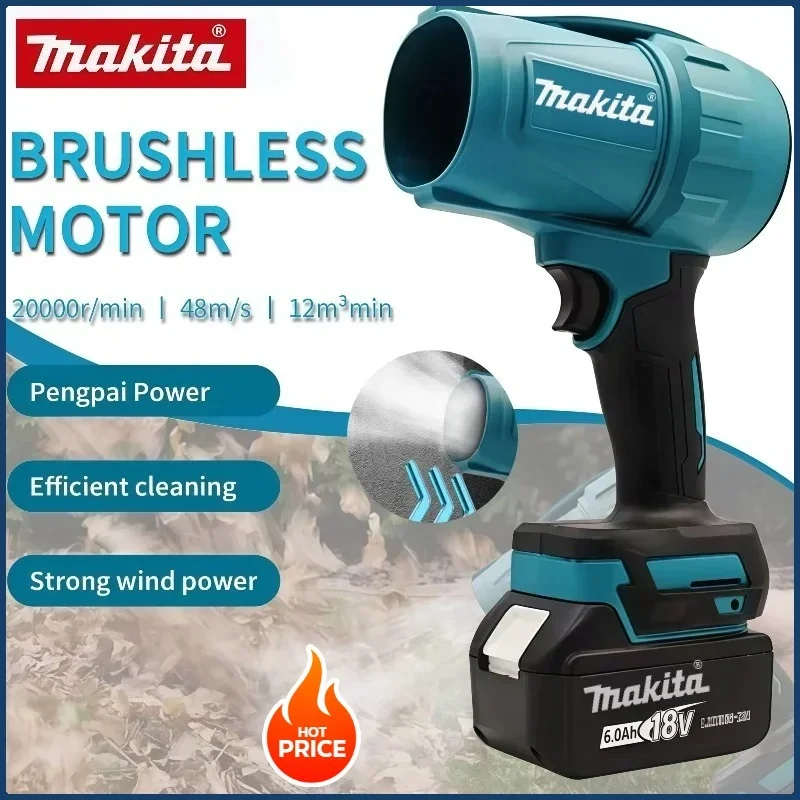 Makita 30000RPM  18V Turbo Jet Fan Violent Blower Electric Air Duster High Wind Speed Rechargeable Car Cleaning Tool