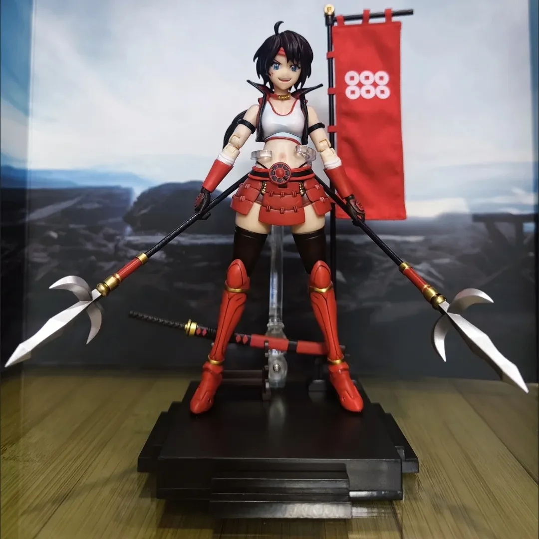 W magazynie 1/12 Japońskie anime Wersja żeńska Warring States G Series Sanada Yukimura Pełny zestaw 6-calowych figurek akcji Model