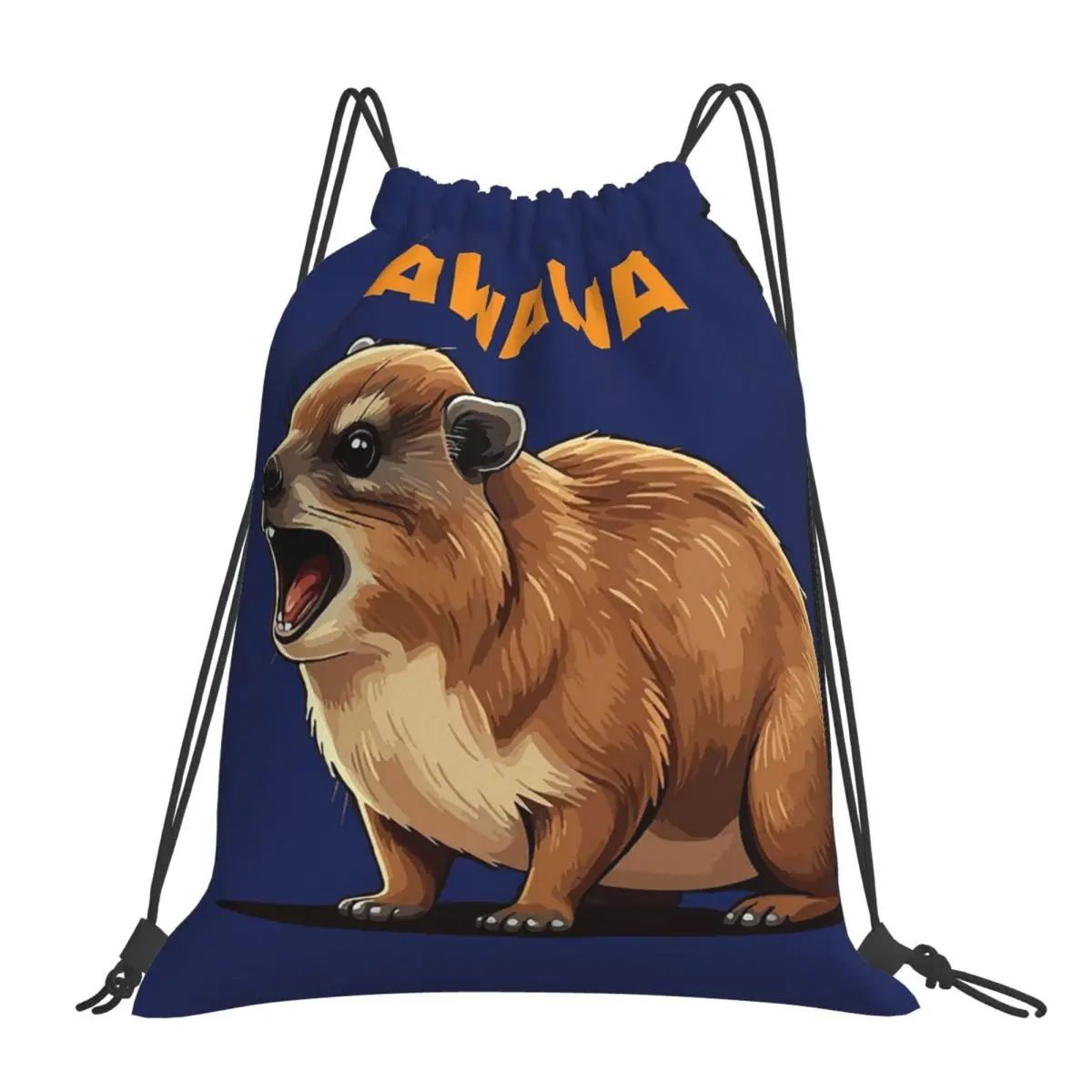 

Rock Hyrax Lover Awawa Groundhog Dassi Рюкзаки Сумки на шнурке Пучок на шнурке Карманная сумка для хранения Сумки для книг для путешествий