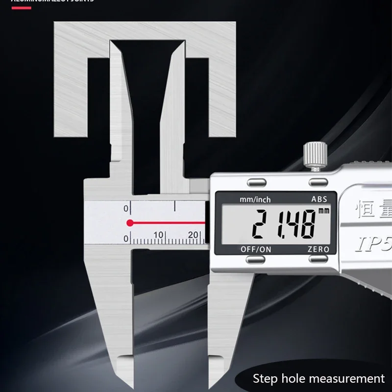 Hengliang IP54 stainless steel upper long claw extended caliper stainless steel vernier calipers electronic digital caliper