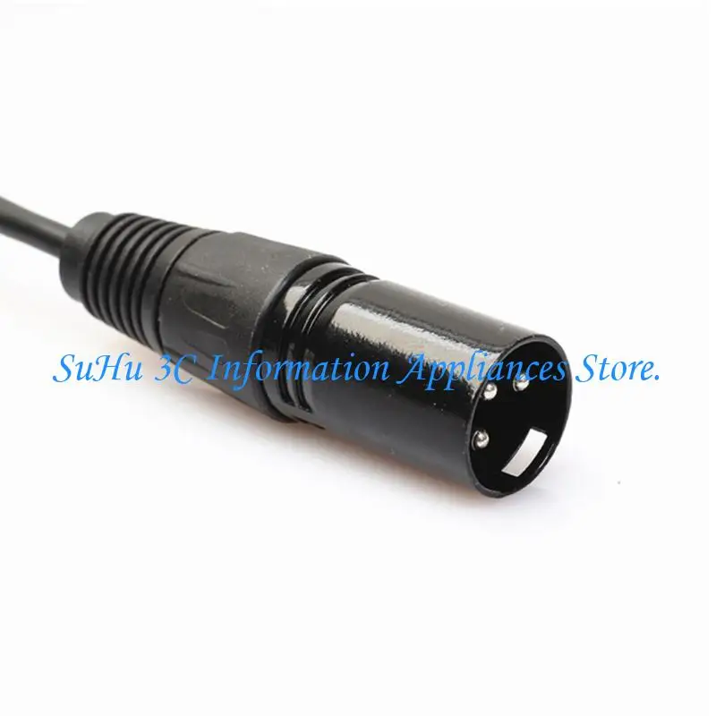  3pin Y-Splitter Cable Double 3pin Male to 3pin Female Adapter Cable for HIFI Sound Transmission in Live Event