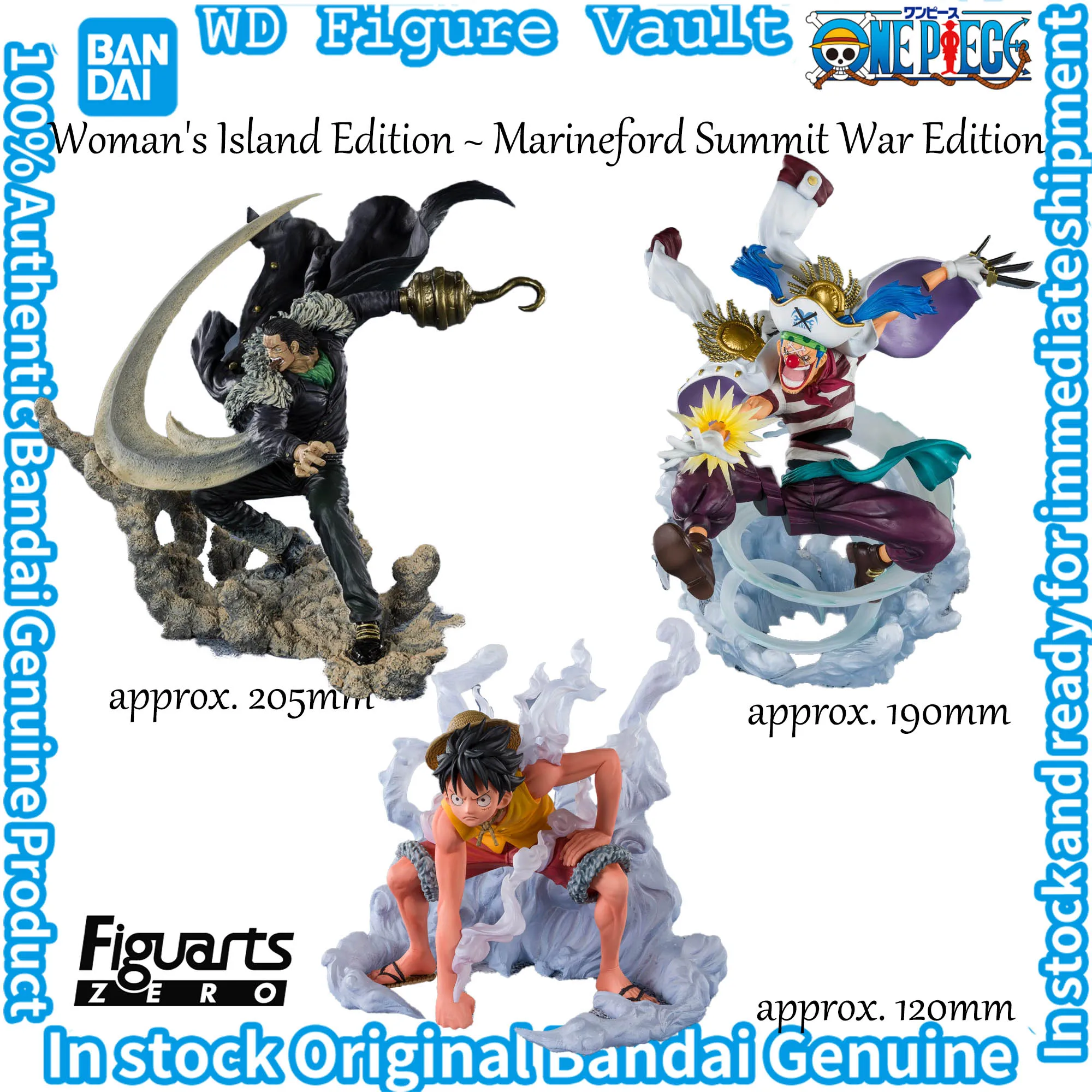 

In stock Bandai Figuarts ZERO [EXTRA BATTLE] Monkey D. Luffy uggy the Clown Sir Crocodile -Summit Battle Toy Gift