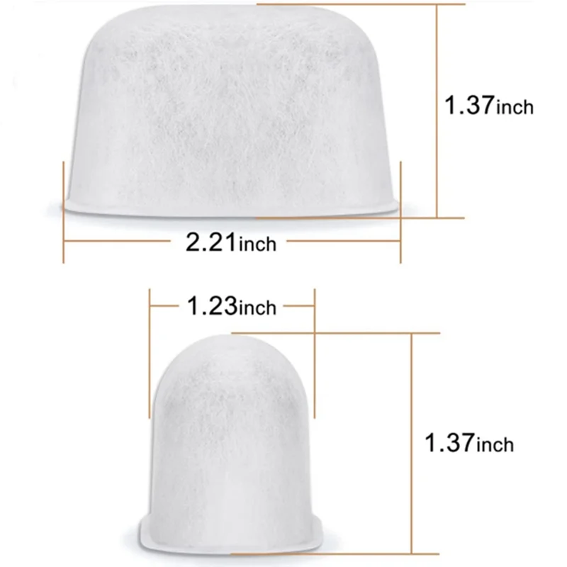 New 6 Pack Charcoal Filters Compatible for Breville BWF100 Machines, Breville Espresso Machine Water Filter Replacements