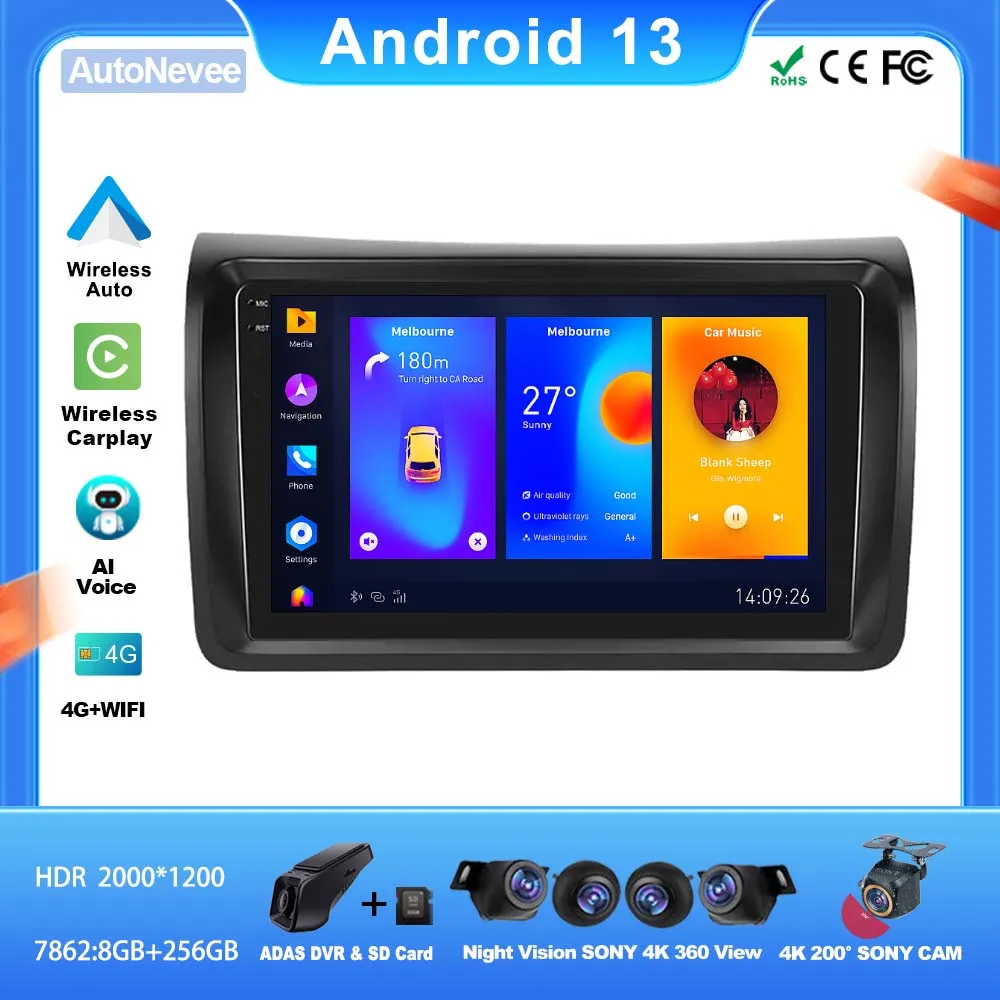 Android For Nissan NV350 2012-2017 Car Player Auto Radio GPS Video Navigation Dash Cam No 2din DVD Head Unit Screen 5G Head Unit