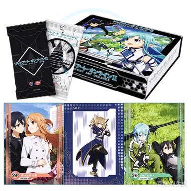 Sword Art Online Collectible Cards Booster Box SAO Anime Trading Card Game, Kirito Asuna Character Rare Foil Cards Collectibles
