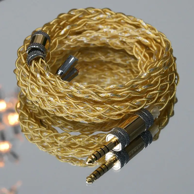 ivipQ-558 Hochreines 8-adriges High-End-HiFi-Kopfhörer-Upgrade-Kabel mit 2,5/3,5/4,4/6,35/4PIN XLR für HD650 HD800 HIFIMAN – Detail 1