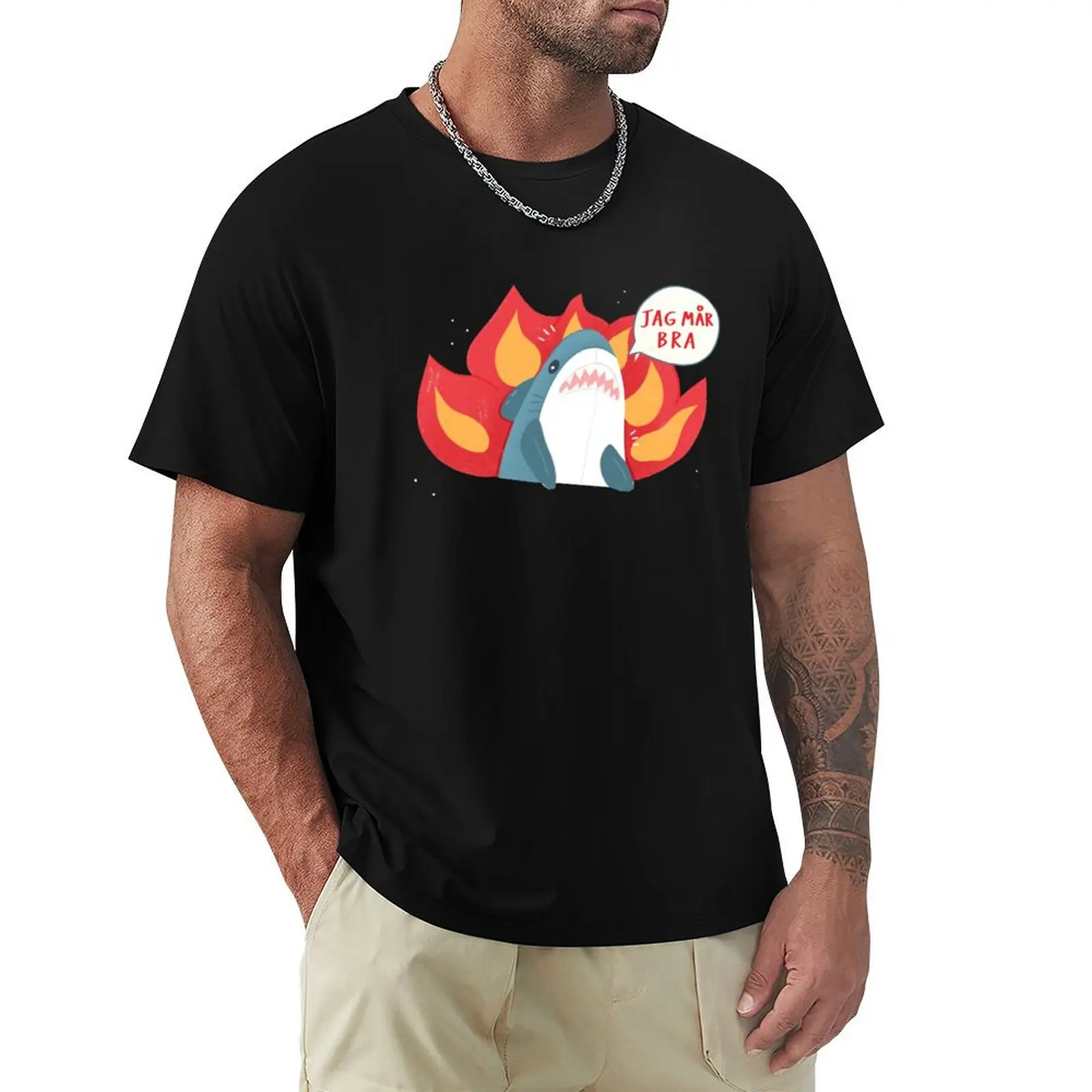 

Jag mr bra (I'm fine) T-Shirt Work Wear Simple Tee Shirt