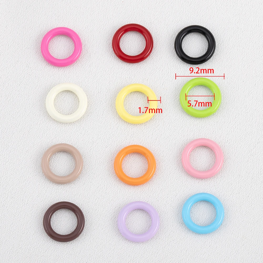 50pcs 1.7x9.2mm Closed Jump Rings Soldered O Round Rings Mixed Colors Connectors for DIY Bracelet Necklace Jewelry Crafts Making