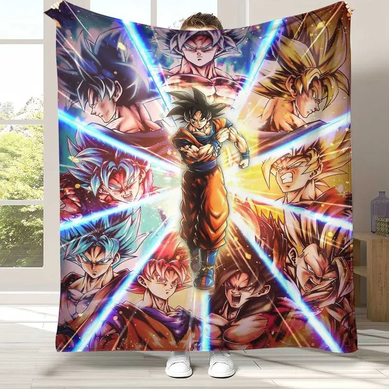 Goku D-Dragon Ball Anime Super Saiyan Flannel Throw Blanket,Cozy Warm Blanket for Bed,Sofa,Living Room,Picnic,Home Decor,Gift