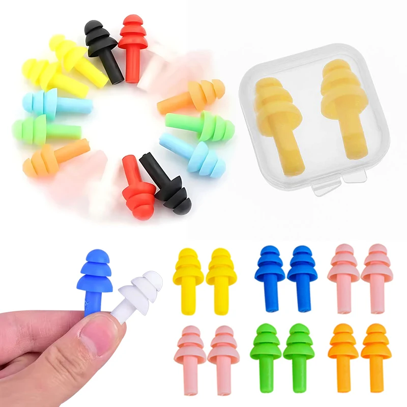 

5/10Pairs Colorful Earplugs Boxed Package Silicone Ear Plugs Reusable Noise Reducing Ear Protector Prop Home Daily Supplies ZYF