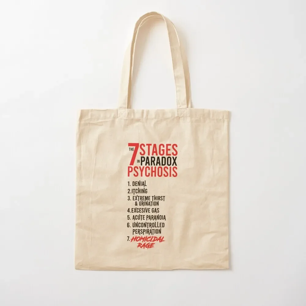 UMBRELLA ACADEMY 2: THE 7 STAGES IN PARADOX PSYCHOSIS (WHITE) Tote Bag Customizable tote bag Women's bag Eco