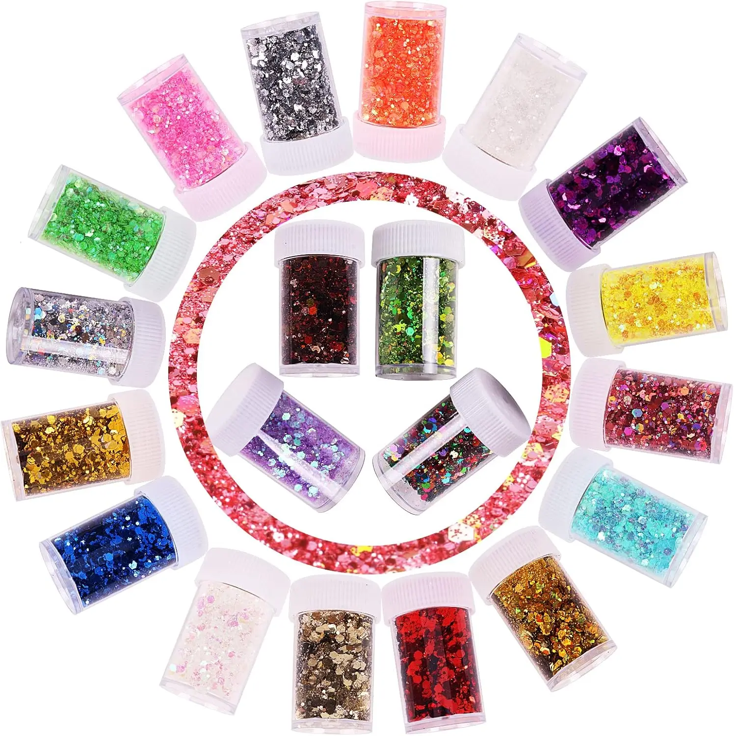 

20-цветный массивный и тонкий смешанный блеск, для изготовления палочек из эпоксидной смолы своими руками, дизайн ногтей, блестки, сделай сам, праздничные украшения