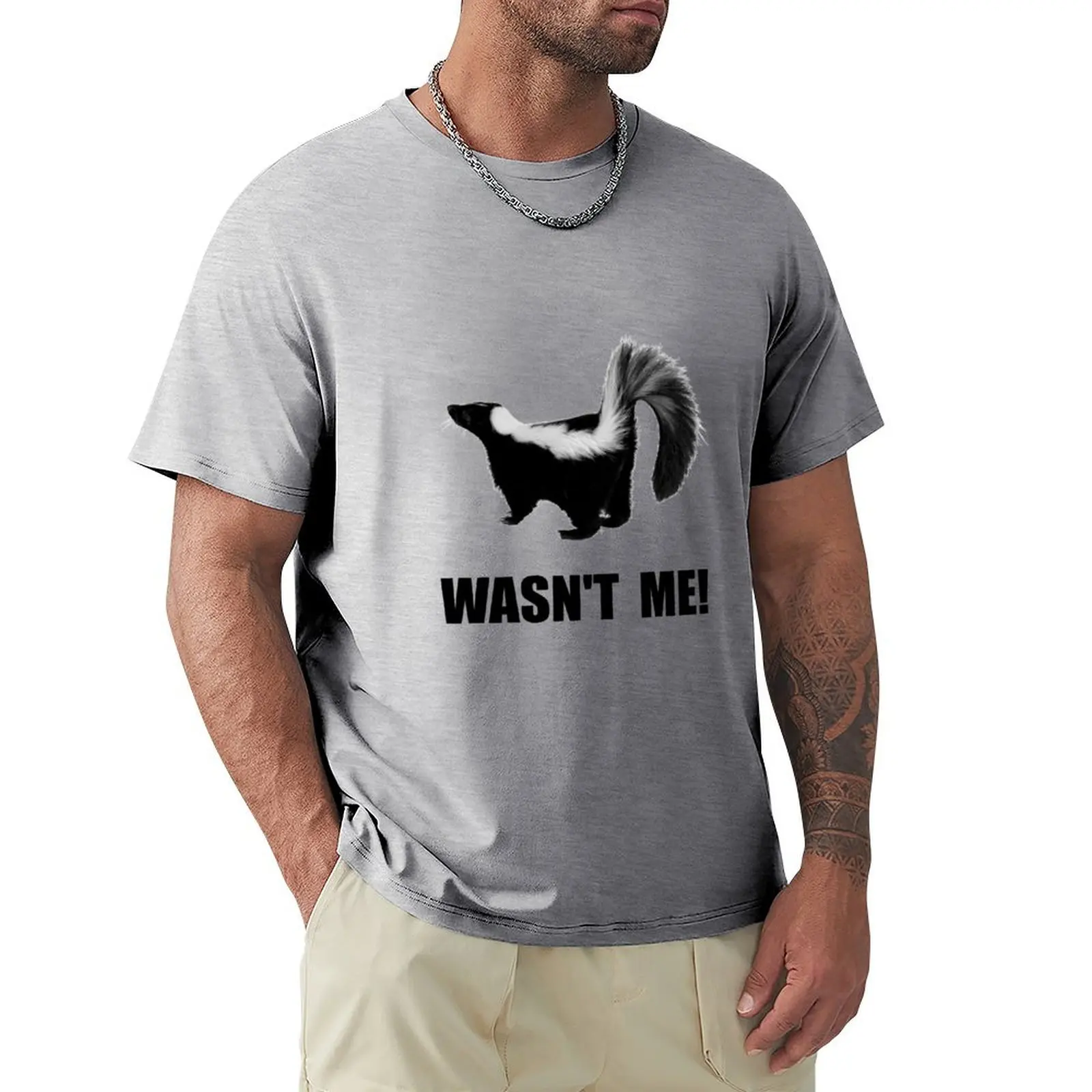 Skunk Wasn't Me T-shirt vintage clothes sports fans quick-drying oversized t shirts for men