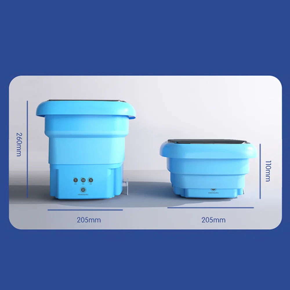 غسالة محمولة قابلة للطي، غسالة قابلة للطي للملابس مع دلو مجفف