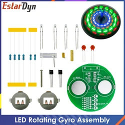 Diy Electronic Kit LED Gyro DIY Welding Kit Rotating Lantern Inline Components Diy Electronic Sodering Project(without Battery)