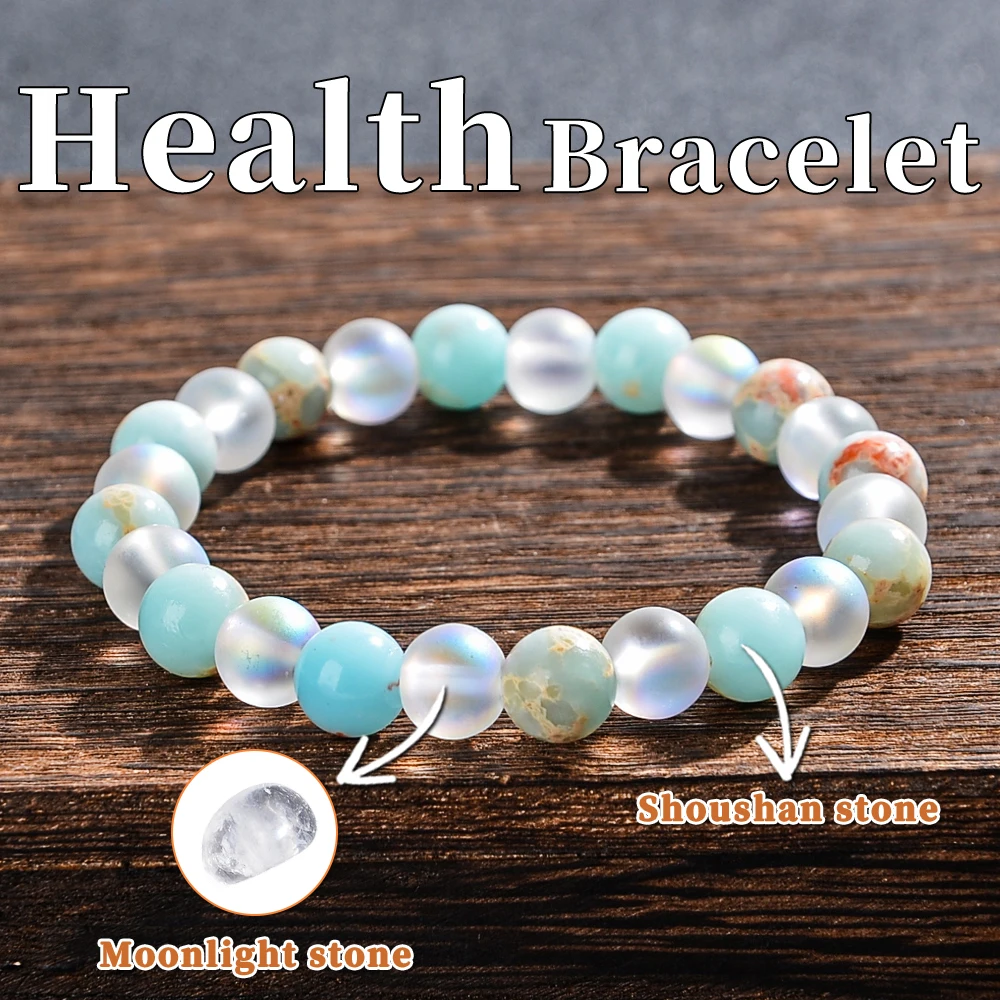 8mm Natural Shoushan Stone Health Bracelet, Bringing Health and Longevity, Fashionable Beaded Bracelet for Men and Women